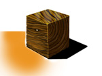 Rendered block drawing of wooden material. Drawn using Photoshop.